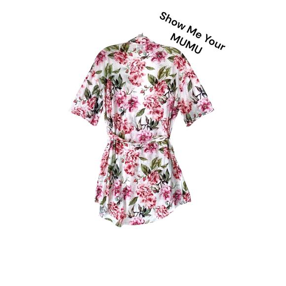Show Me Your Mumu ROBE Womens One Size OS Brie Pink Floral Belted - Picture 9 of 13